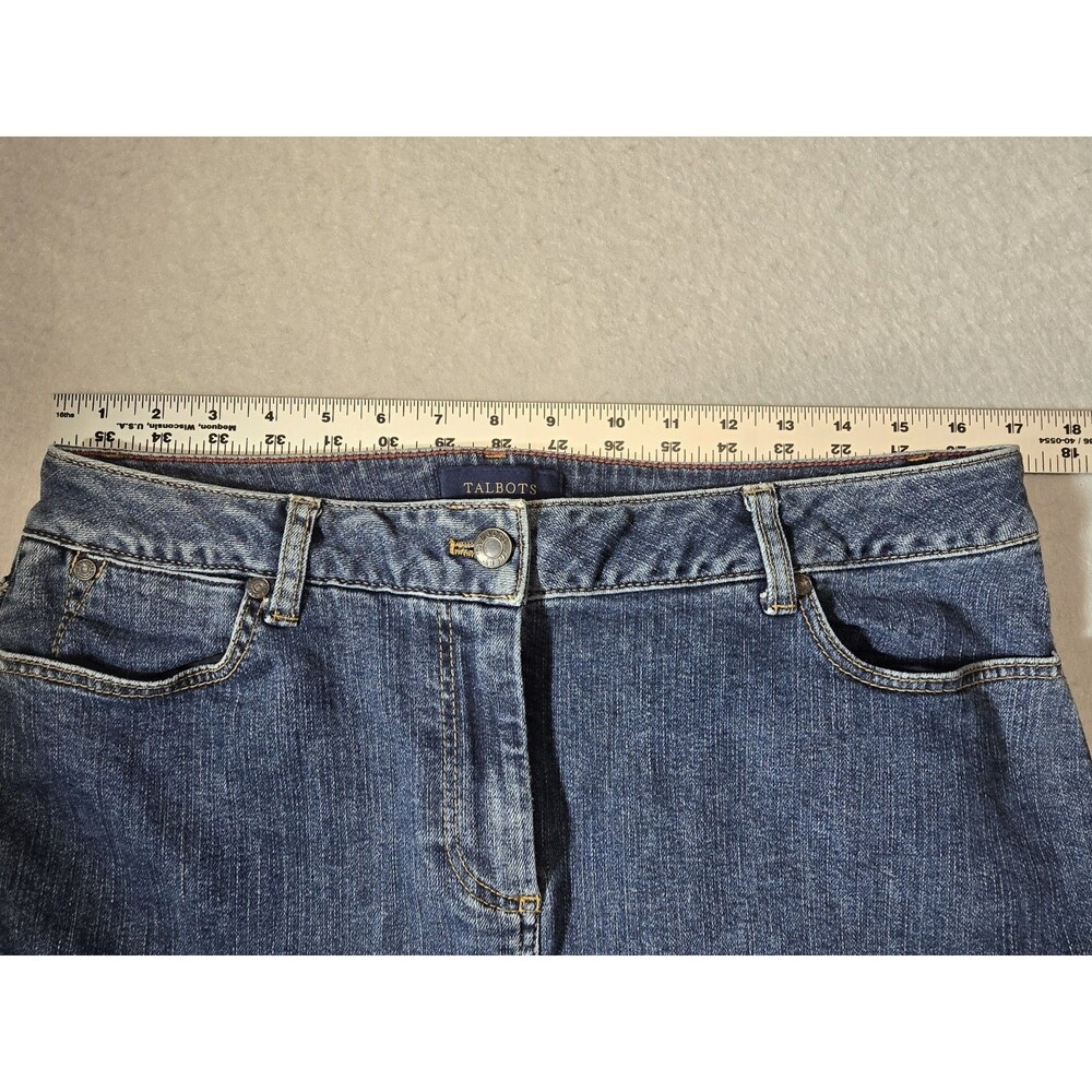 Talbots Denim Skirt Women’s 10 Medium Wash Stretch Knee Length 2012 - Picture 4 of 9